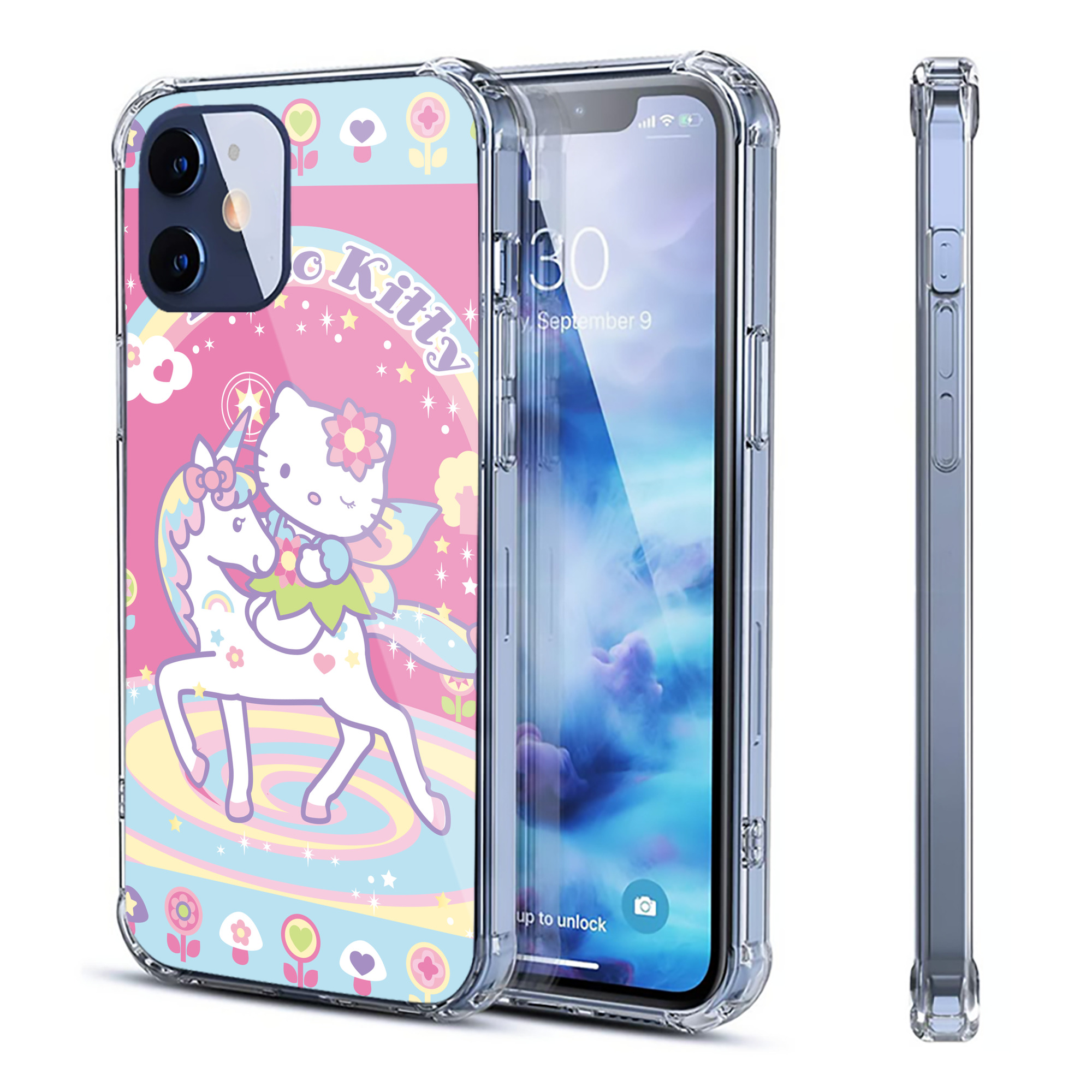 （画像用） Hello Kitty ハローキティ 【iPhone 12シリーズ対応】透明スマホケース（クリアソフトケース）